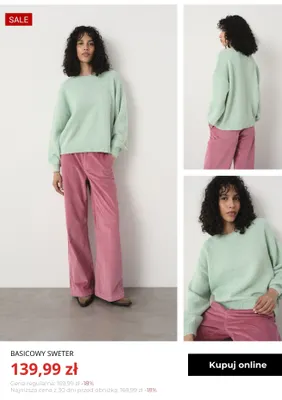 Basicowy sweter Greenpoint promocja w Greenpoint
