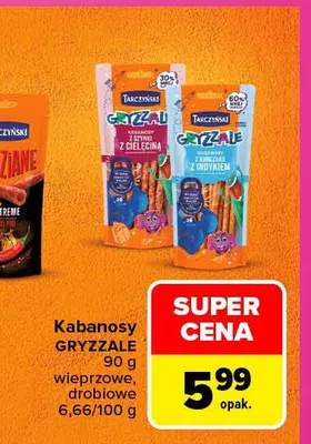 Kabanosy Gryzzale drobiowe Tarczyński promocja w Carrefour