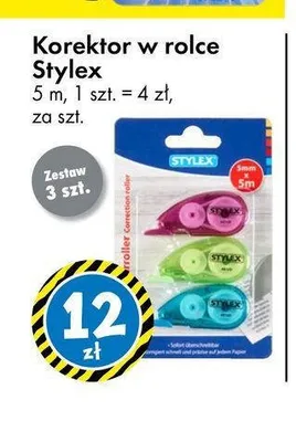 Korektor w rolce Stylex 5 m 3-pak promocja w Tedi