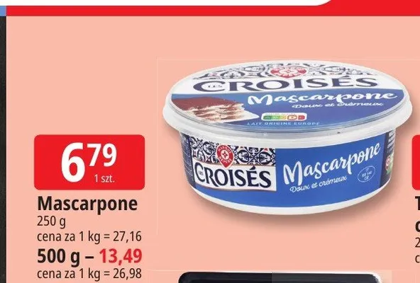 Serek Mascarpone Croisés 250 g promocja w Leclerc