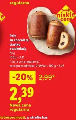 Pain au chocolate ciastko z czekoladą promocja w Lidl