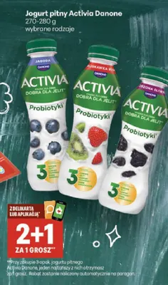 Jogurt pitny Activia suszona śliwka promocja w Delikatesy Centrum