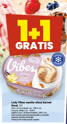 Lody Vibes wanilia-słony karmel promocja w Twój Market