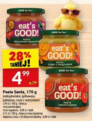 Pasta Sante, grillowany bakłażan, curry z warzywami, meksykańska promocja w Twój Market