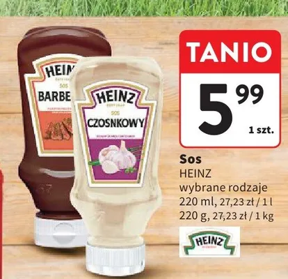 Sos HEINZ Czosnkowy promocja w Intermarche