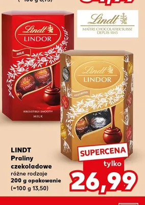 Praliny czekoladowe Lindor Assorted Lindt promocja w Kaufland