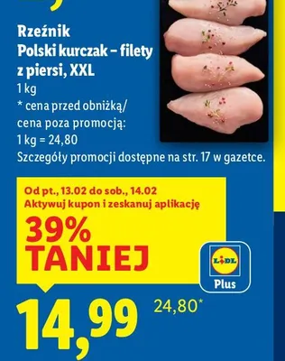 Filety z piersi kurczaka XXL promocja w Lidl
