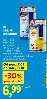 Żel do WC z aplikatorem W5 promocja w Lidl