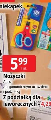 Nożyczki Astra z ergonomicznym uchwytem promocja w Leclerc
