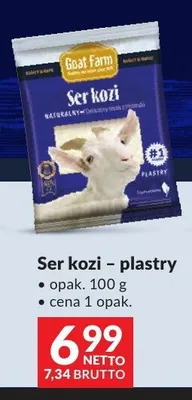 Ser kozi w plastrach Goat Farm promocja w Makro