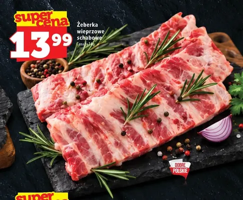 Żeberka wieprzowe schabowe promocja w TOPAZ