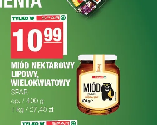 Miód nektarowy lipowy SPAR promocja w SPAR