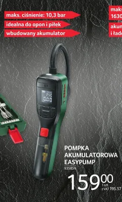 Pompka akumulatorowa BOSCH EasyPump maks. ciśnienie: 10,3 bar idealna do opon i piłek wbudowany akumulator promocja w Selgros