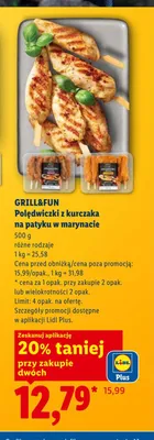 Polędwiczki z kurczaka na patyku w marynacie GRILL&FUN promocja w Lidl