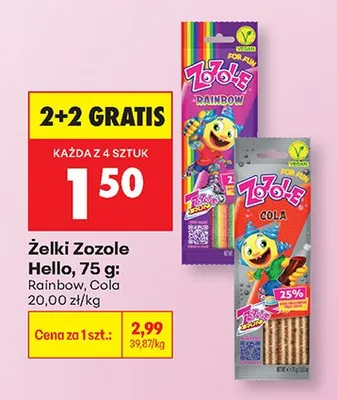 Żelki Zozole Hello Rainbow promocja w Biedronka