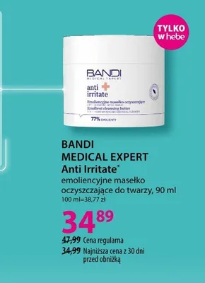 Emoliencyjne masełko oczyszczające do twarzy Bandi Medical Expert Anti Irritate promocja w Hebe