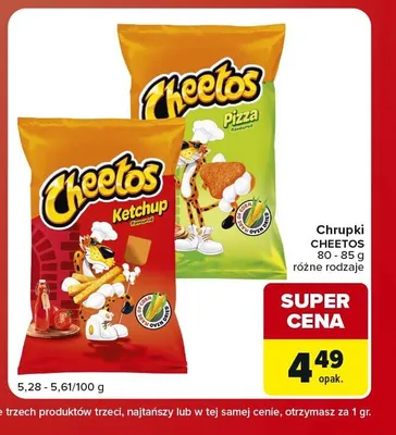 Chrupki Cheetos Ketchup promocja w Carrefour Market
