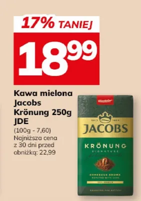 Kawa mielona Jacobs Krónung 250g promocja w Hitpol
