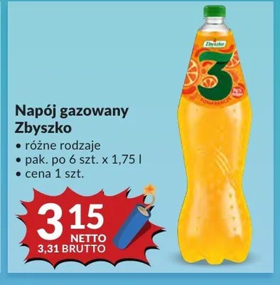 Napój gazowany Pomarańcza Zbyszko 3 promocja w Makro