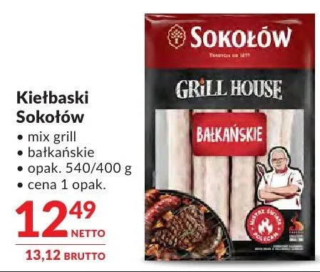 Kiełbaski Sokołów mix grill bałkańskie promocja w Makro