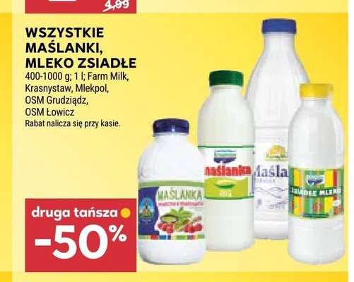 Mleko zsiadłe Mlekpol promocja w Stokrotka