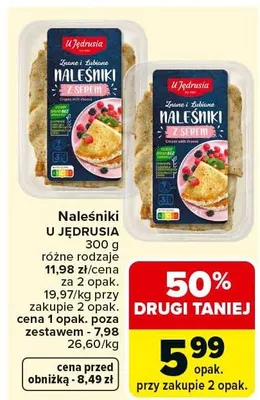 Naleśniki z serem jasne i łuskane promocja w Carrefour Market