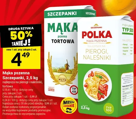 Mąka pszenna Szczepanki Polka promocja w Twój Market