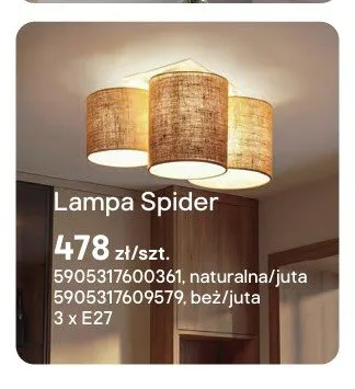 Lampa Spider promocja w Castorama
