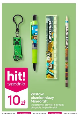 Zestaw piśmienniczy Minecraft promocja w Pepco