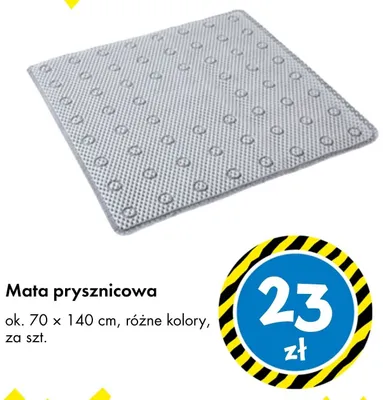 Mata prysznicowa ok. 70x140 cm promocja w Tedi