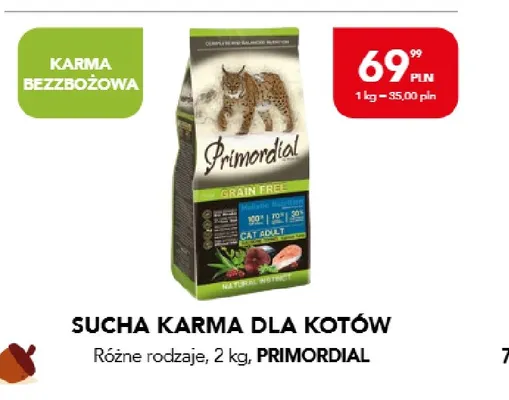 Sucha karma dla kotów Primordial promocja w Aquael zoo