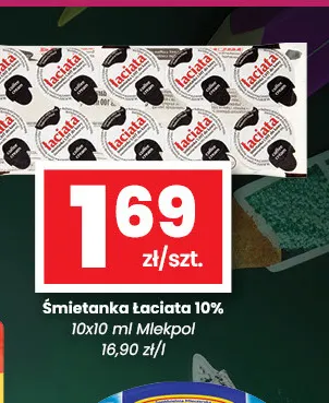 Śmietanka Łaciata 10-pak 10 ml Mlekpol 10% promocja w emma MARKET