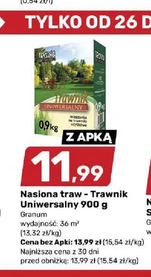 Nasiona traw Trawnik Uniwersalny Granum promocja w Bricomarche