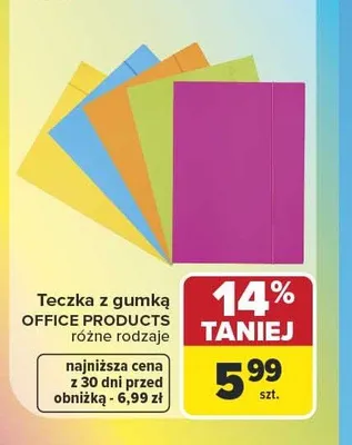 Teczka z gumką Office Products promocja w Carrefour