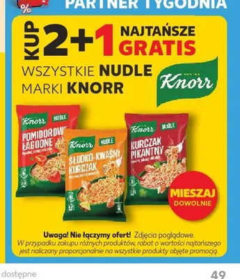 Nudle Pomidorowe Łagodne Knorr promocja w Kaufland