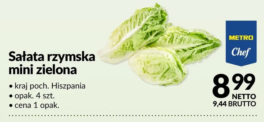 Sałata rzymska mini zielona promocja w Makro