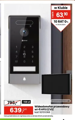 Wideodomofon przewodowy wi-fi HP5 Ezviz promocja w Leroy Merlin