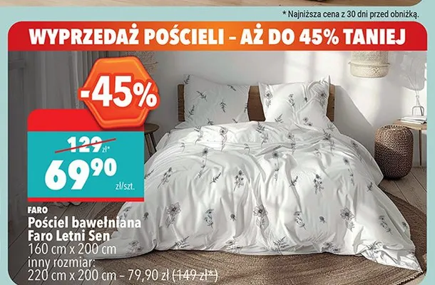 Pościel bawełniana FARO Letni Sen 160cm x 200cm promocja w Biedronka