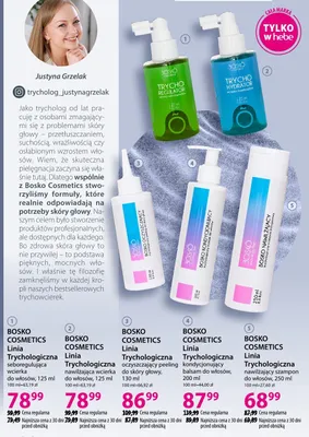 Oczyszczający peeling do skóry głowy BOSKO COSMETICS Linia Trychologiczna promocja w Hebe