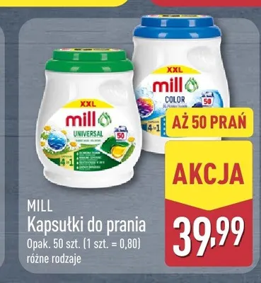 Kapsułki do prania Mill promocja w Aldi