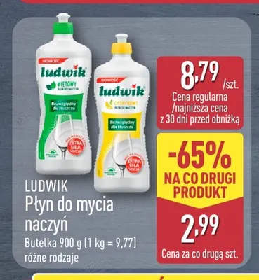 Płyn do mycia naczyń miętowy Ludwik promocja w Aldi