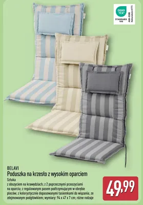 Poduszka na krzesło z wysokim oparciem promocja w Aldi