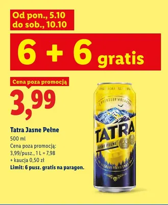 Piwo Tatra promocja w Lidl