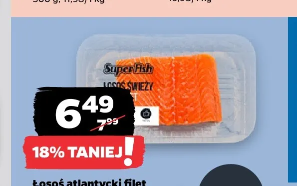 Łosoś atlantycki filet ze skórą SuperFish promocja w Netto
