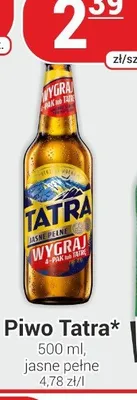 Piwo Tatra jasne pełne promocja w Delikatesy Sezam