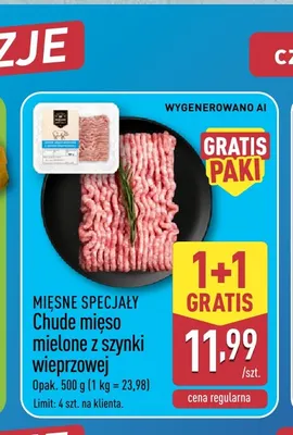 Chude mięso mielone z szynki wieprzowej Mięsne Specjały promocja w Aldi