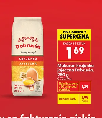 Makaron krajanka jajeczna promocja w Biedronka