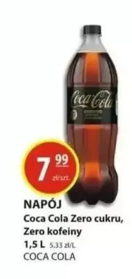Napój Coca Cola Zero cukru, Zero kofeiny promocja w Zielony Koszyk