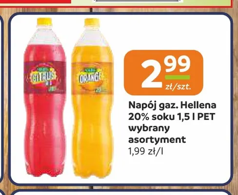 Napój gazowany Hellena 20% soku promocja w Społem Częstochowa