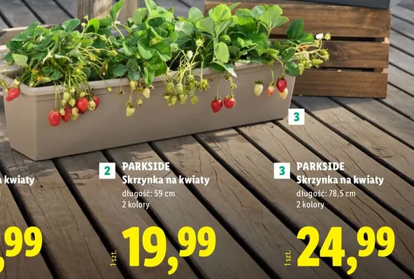 Skrzynka na kwiaty długość: 78,5 cm Parkside promocja